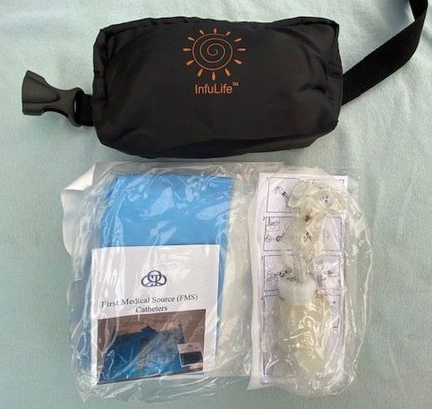 FMS anesthesia kit, packaged, with the InfuLife® carry pouch