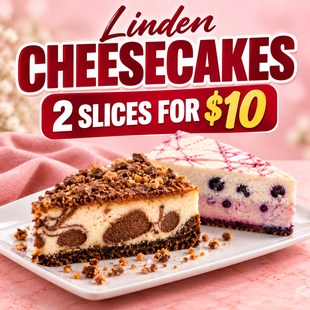Linden Cheesecakes assorted slices, 2 slices for $10