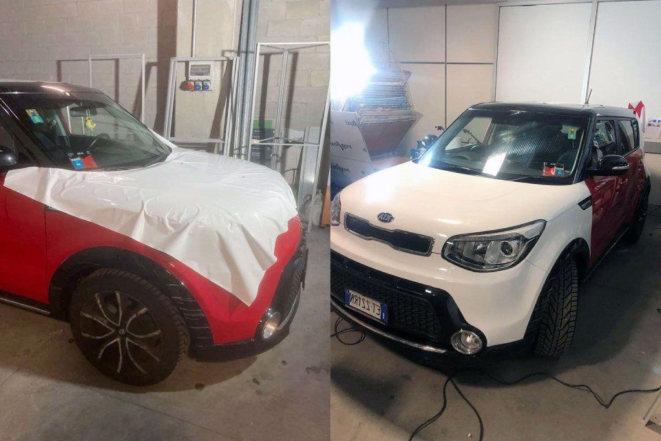 prima e dopo car wrapping