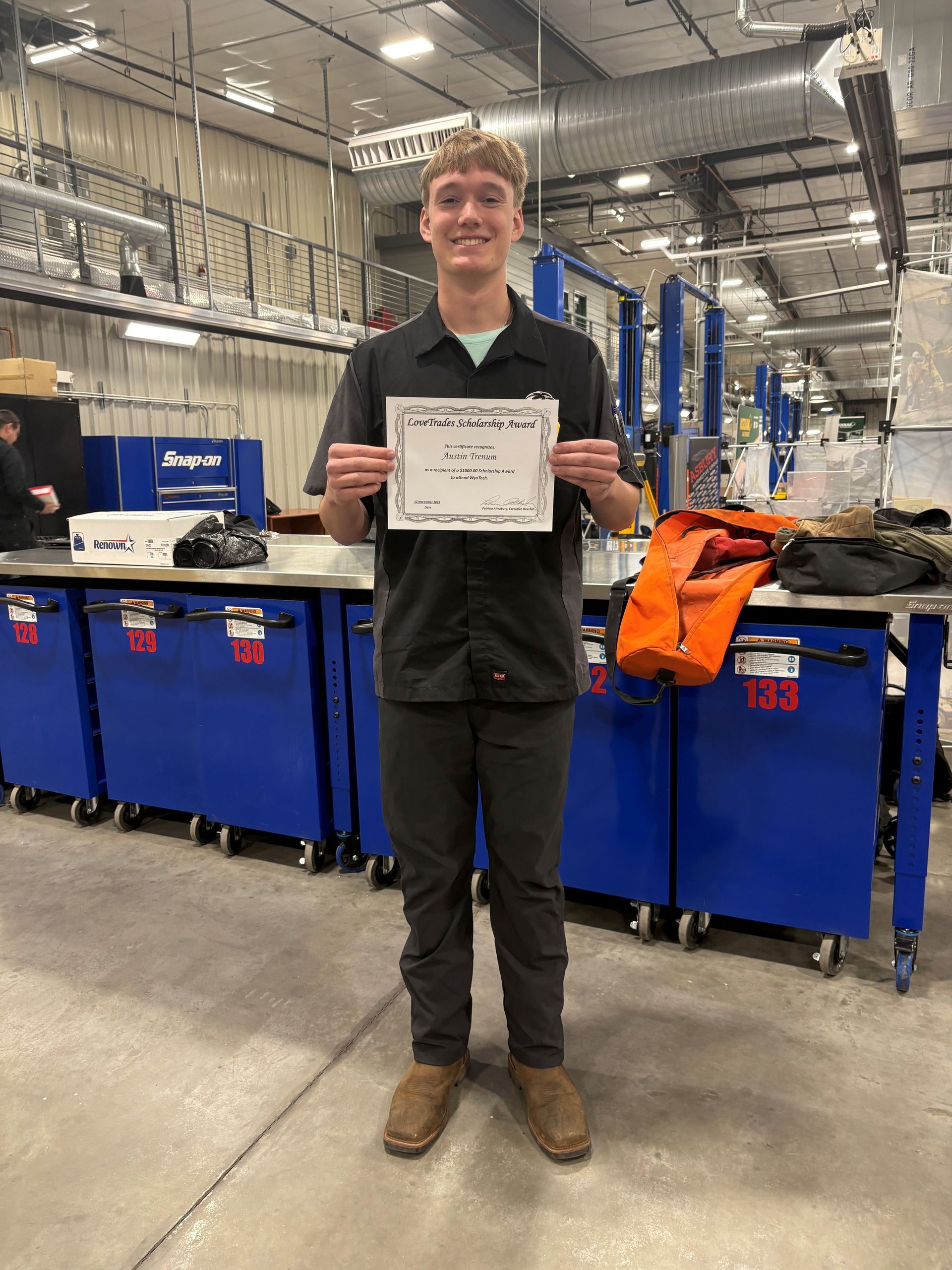 Love Trades Scholarship Awardee