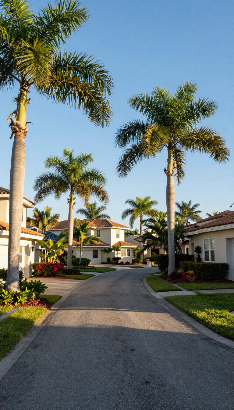 Central Florida home with tropical landscaping