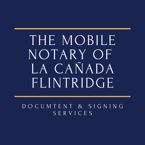 The Mobile Notary of La Cañada Flintridge logo