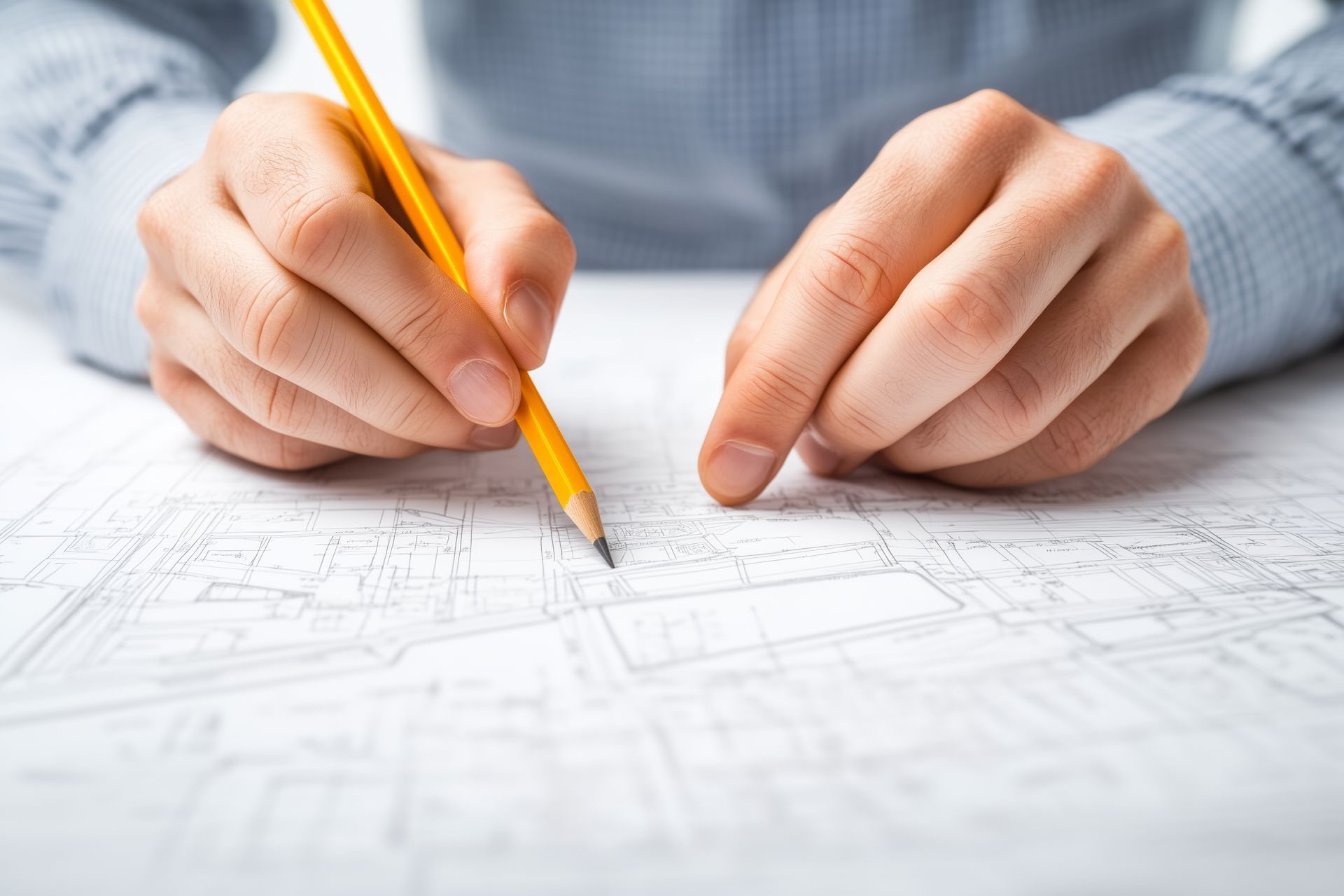 A person is writing on a piece of paper with a pencil.