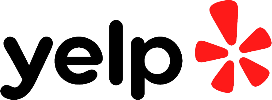 A yelp logo with a red star in the middle
