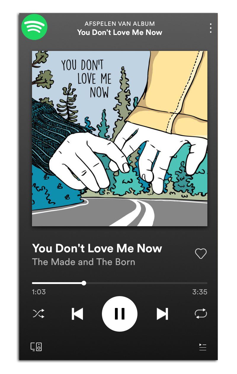 Spotify-interface die 