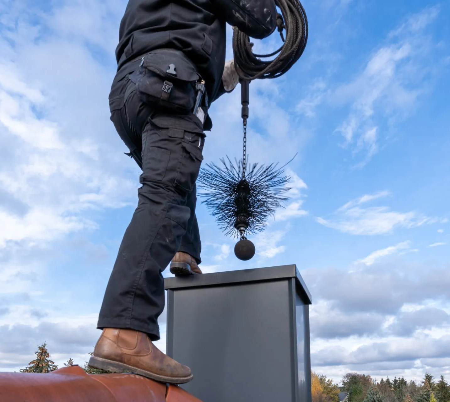 Chimney cleaning — McKinleyville, CA — Northcoast Chimney Sweep Inc. Chimney cleaning — McKinleyville, CA — Northcoast Chimney Sweep Inc.