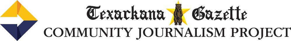 A logo for the texarkana gazette community journalism project