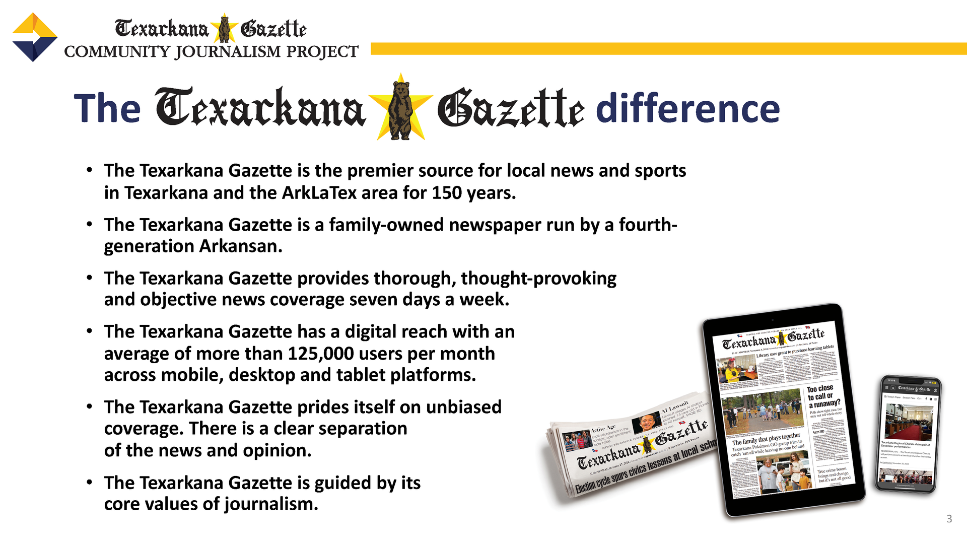 The Texarkana Gazette difference.