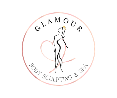 Glamour Body Sculpting & Spa Logo for Glamour Body Sculpting & Spa with an outline of a woman inside a pink circle.