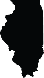 Black silhouette of an irregular vertical landmass or region outline on a white background