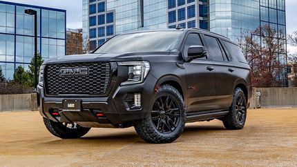 Black SUV stock photo