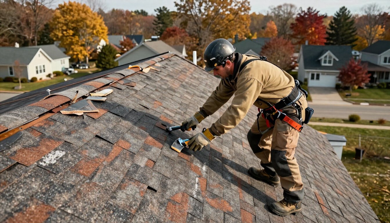 Roof repair or replacement inspection in South Bend