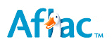 The Aflac logo, featuring the company name in blue text with a white duck replacing the letter 'l'.