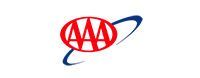 AAA logo with red letters inside an oval and a blue swoosh on a white background