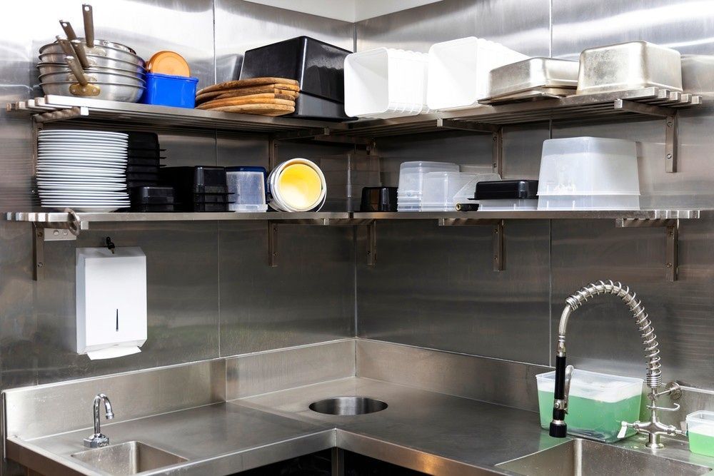 Stainless Steel Commercial Kitchen — Leichhardt Accommodation in Mornington, QLD