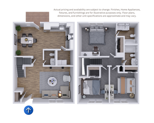 “Coming soon” text over two pale floor plan layouts on a white background.