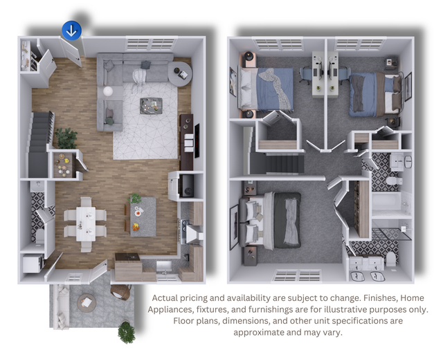 “Coming soon” text over two pale floor plan layouts on a white background.