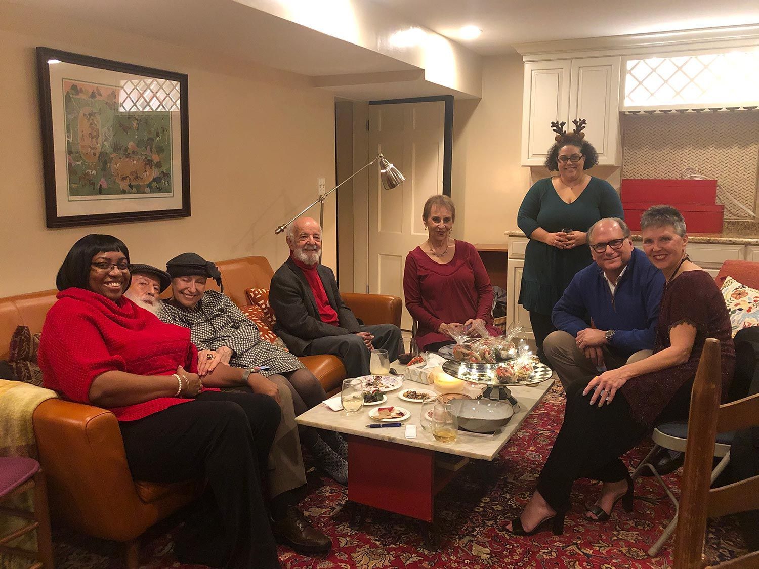 Group of People in Living Room