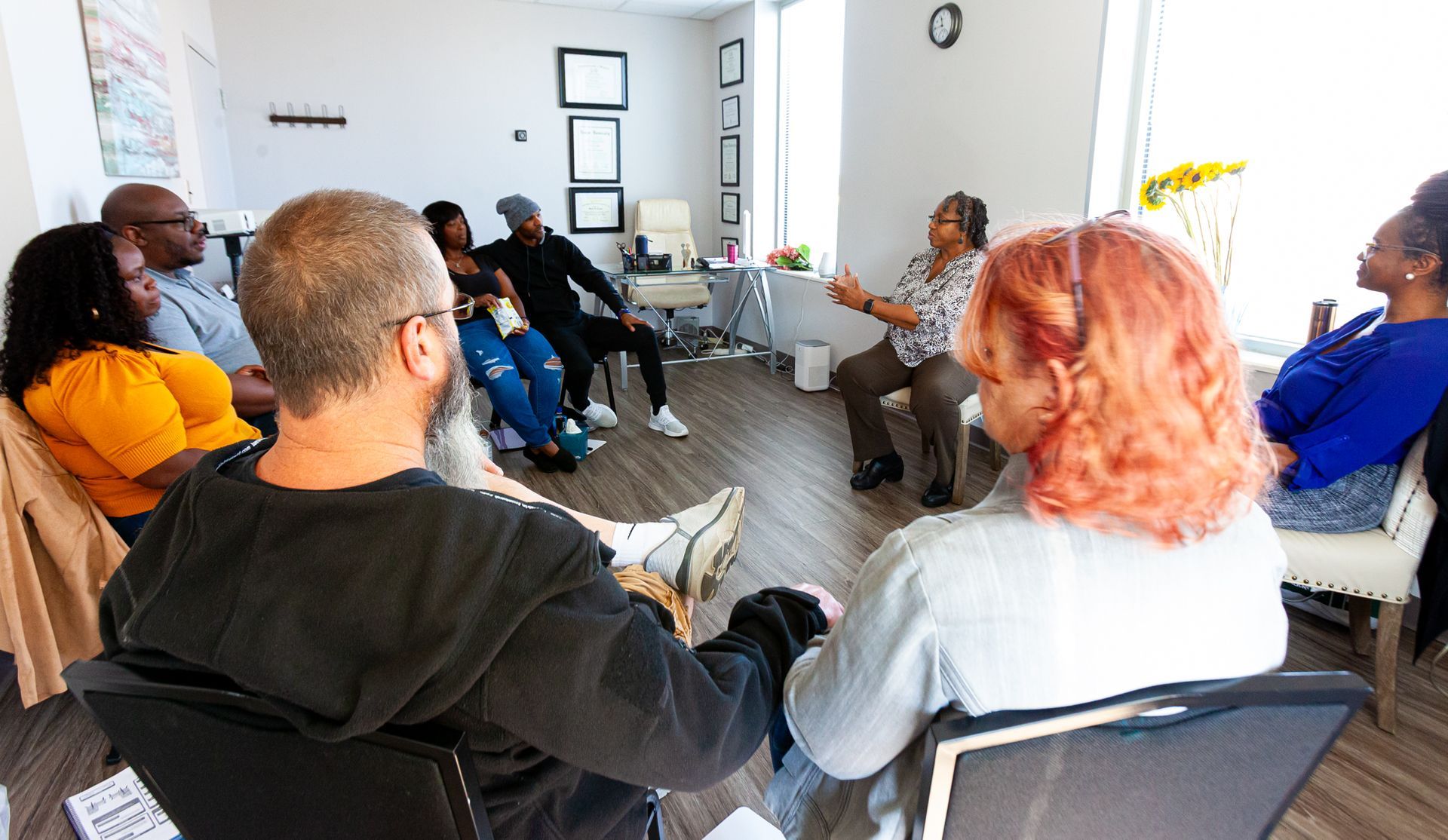 Coach and Couple in a Workshop