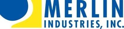 Merlin Industries, Inc. logo in blue and yellow with a sun graphic