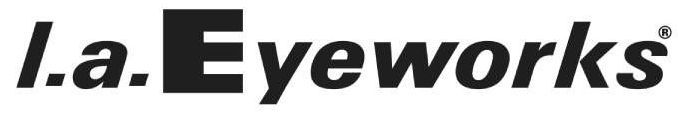Un logo in bianco e nero per la eyeworks