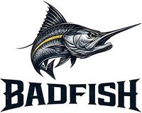 Badfish Charters Tampa logo shows a fish with its mouth open.
