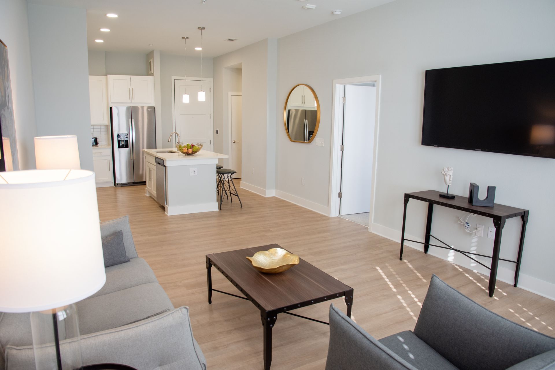 Living room at Silver Collection at Cosner's Corner in Fredericksburg, VA.
