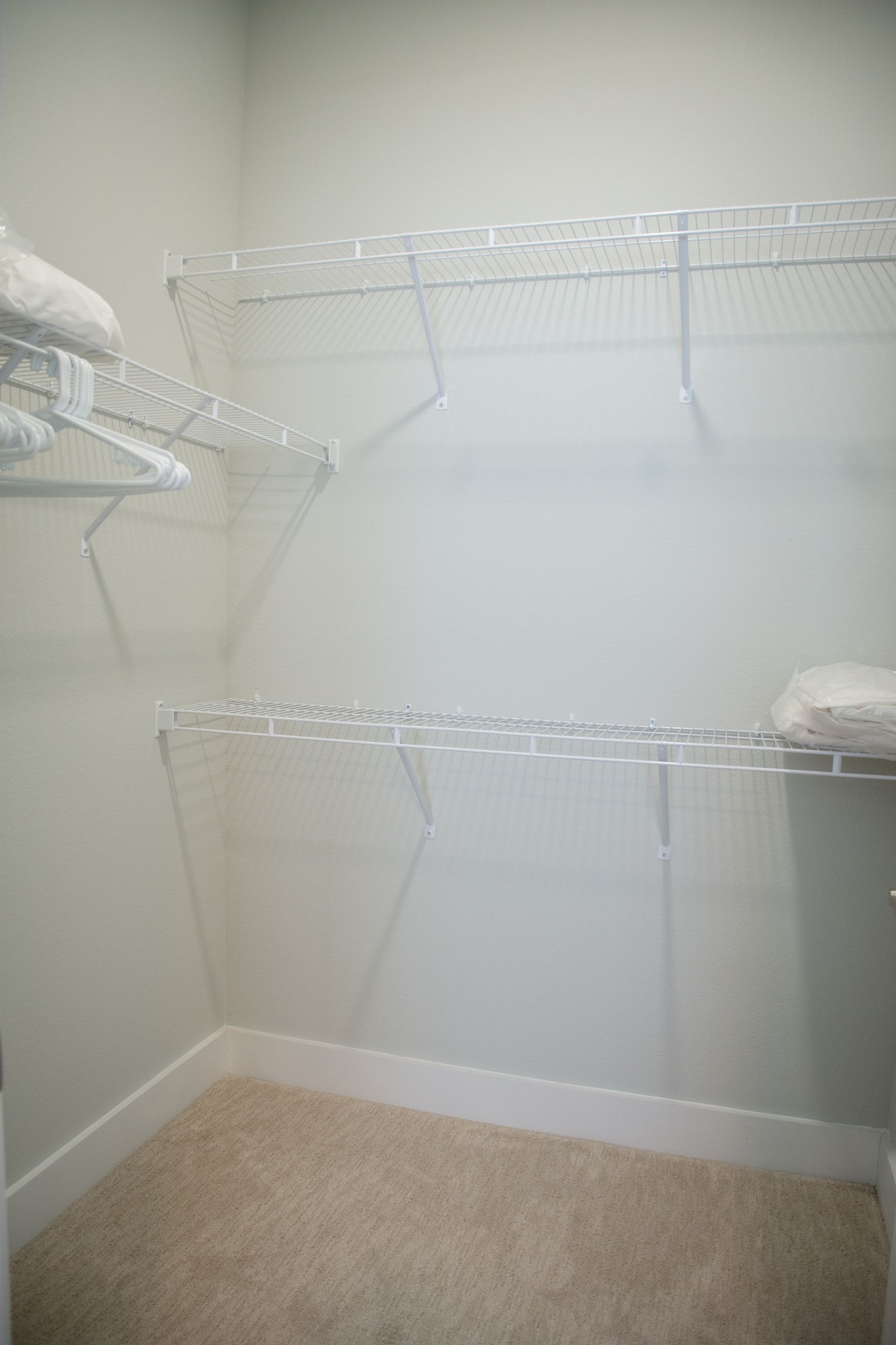 Walk-in closet at Silver Collection at Cosner's Corner in Fredericksburg, VA.