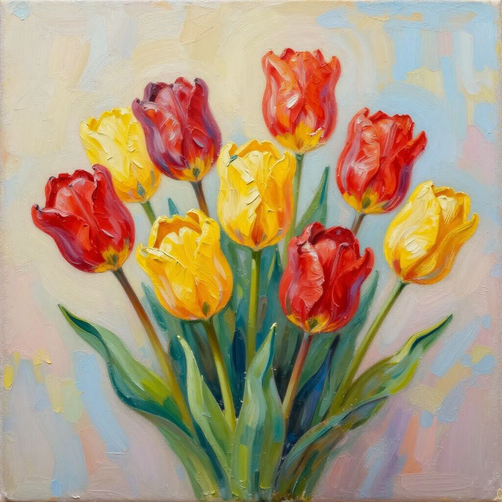 tulpen workshop schilderen in Harderwijk