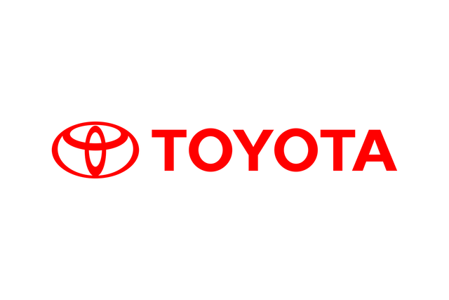 Red Toyota logo on a white background