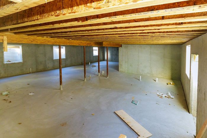 crawl space under renovation