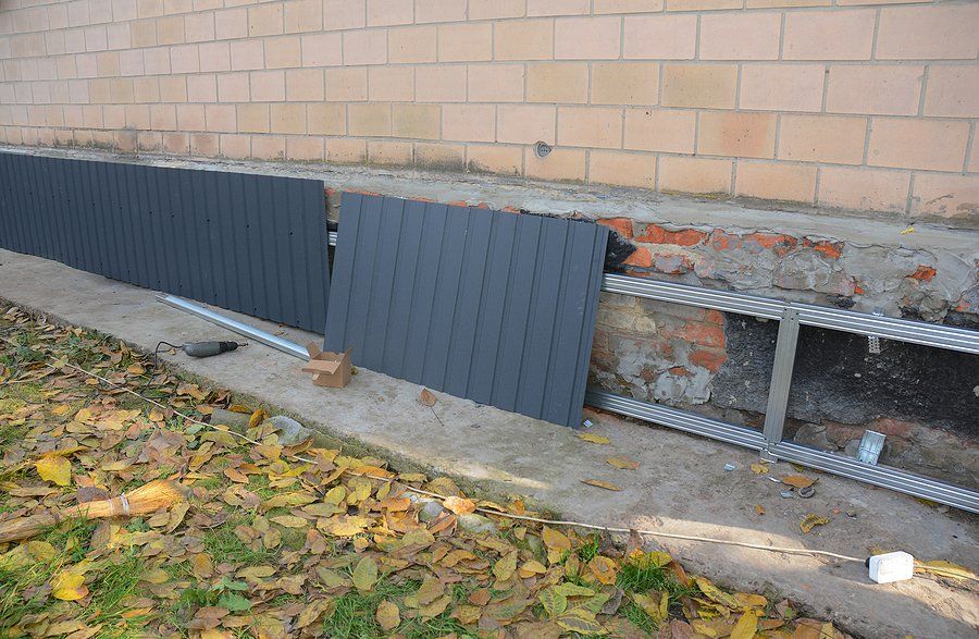 house wall under repair