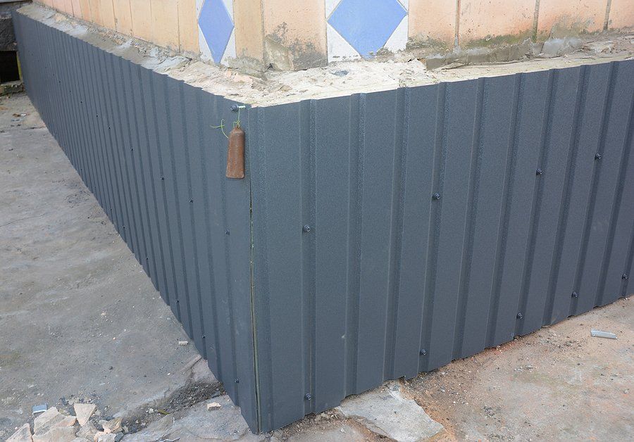 newly cemented concrete wall