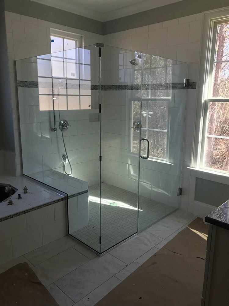 Construction of Big Shower Area — Burlington, NC — Alamance Glass Inc.