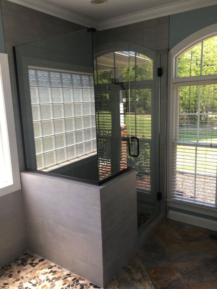 New Shower Door Design — Burlington, NC — Alamance Glass Inc.