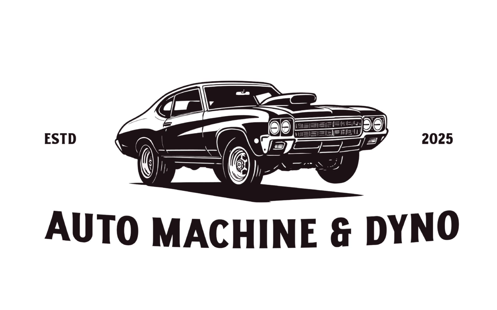 Classic car graphic with text 