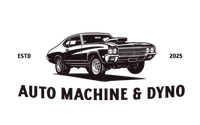 Logo: Classic muscle car with text 