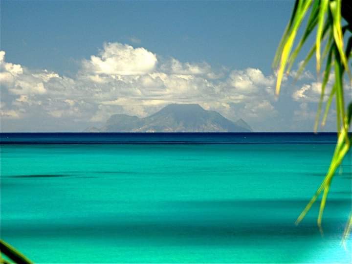 The island of Saba, seen from St Maarten