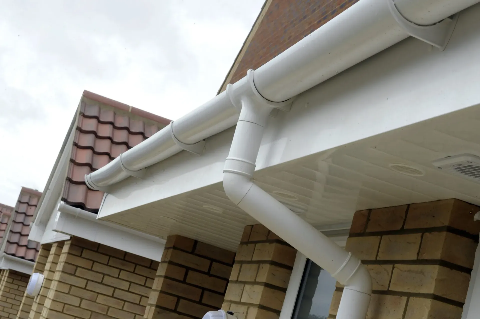 uPVC roofline installation in Sudbury Suffolk with fascia boards, soffits, bargeboards, gutters