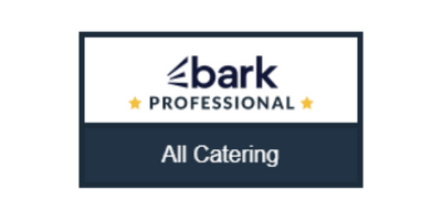 Bark Professional logo with “All Catering” on a white and navy sign