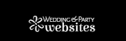 Wedding Party Websites logo with white floral icon and text on a black background