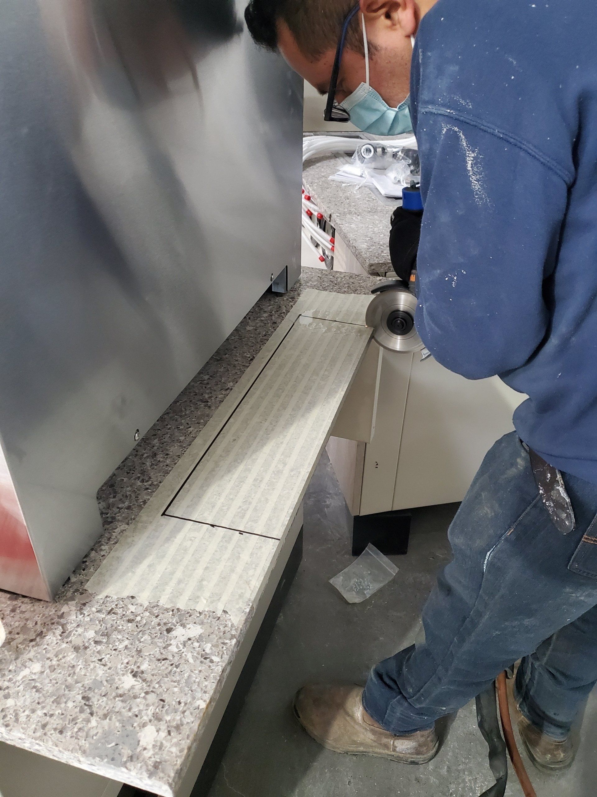 Precision Cut of a Custom Countertop