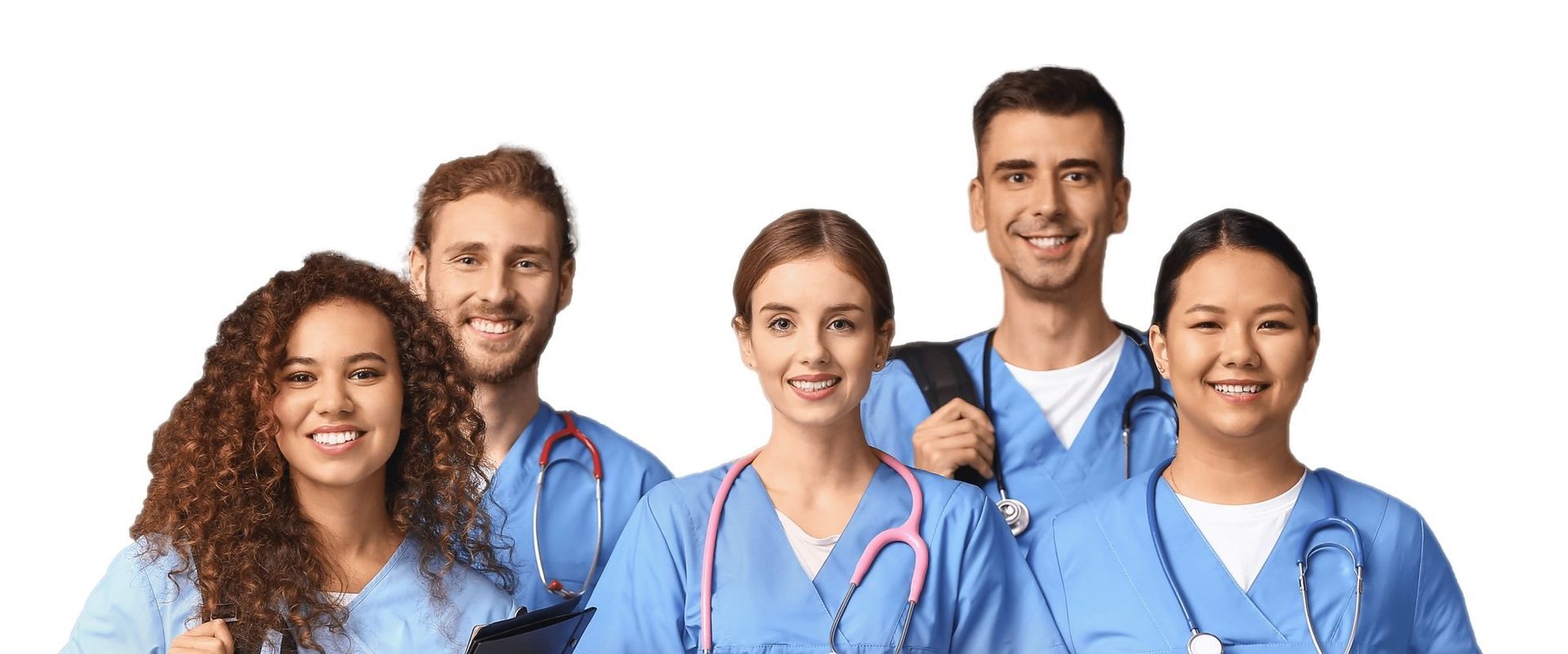A group of medical students are posing for a picture together.