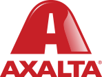 Logotipo rojo y blanco de Axalta con una letra A estilizada