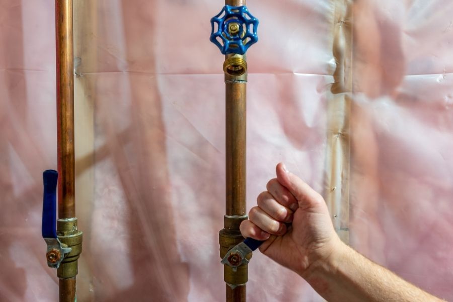 Shutting off the main water valve — the first step when water damage is discovered in your home