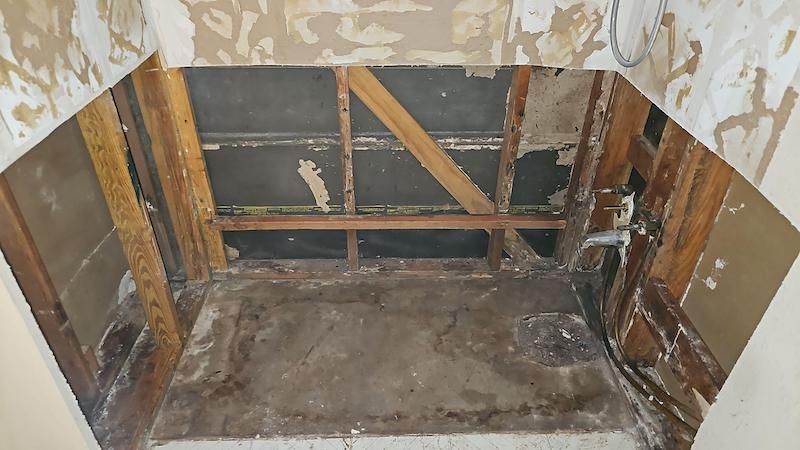 Bathroom water damage