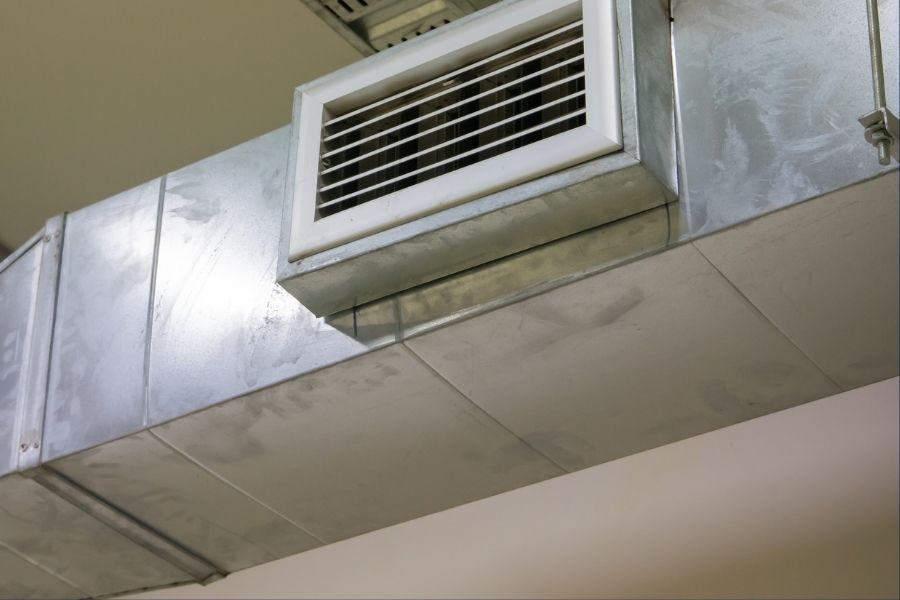 HVAC ductwork that needs cleaning after smoke damage
