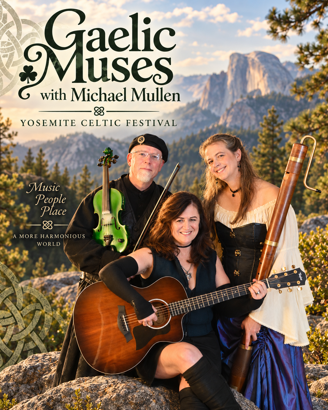 Gaelic Muses with Michael Mullen, featuring Lynda MacNeil, Alison Kline and Michael Mullen at the Yosemite Celtic Festival.
