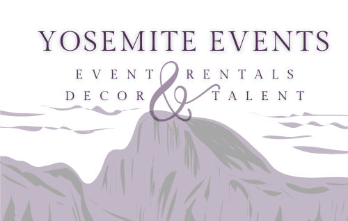 Logo for Yosemite Events: Text reads