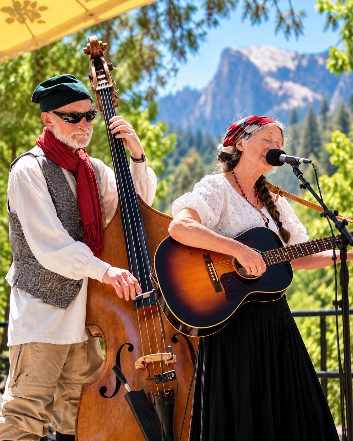 Musical duo Gail & Captain Dan appearing at Yosemite Celtic Festival